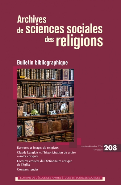 Archives de sciences sociales des religions n 208