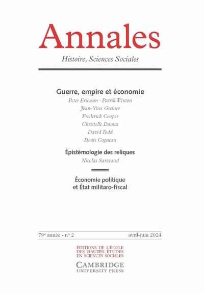 Annales. Histoire, Sciences Sociales n° 2/2024 - Varia