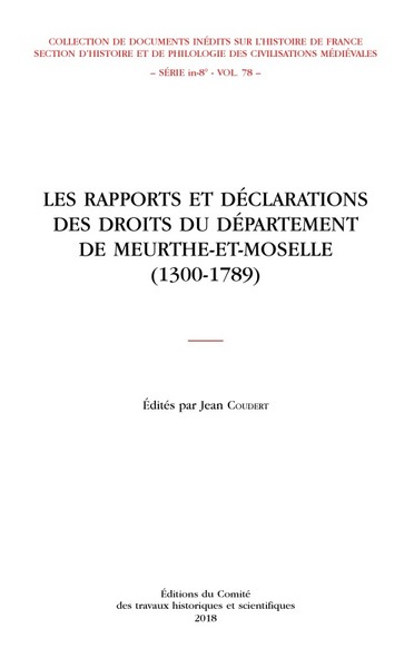 Les rapports et déclarations de droits du département de meurthe et moselle