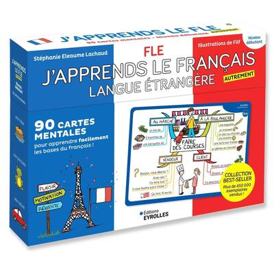 J'apprends le français langue étrangère autrement - 90 cartes mentales pour apprendre facilement les bases du français ! Niveau débutant