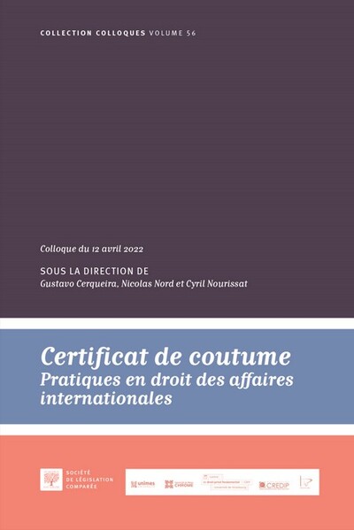 Certificat de coutume - Pratiques en droit des affaires internationales