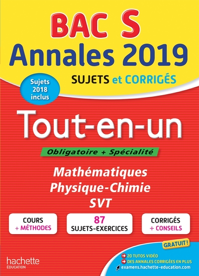 Annales Bac 2019 Tout-en-un Terminale S