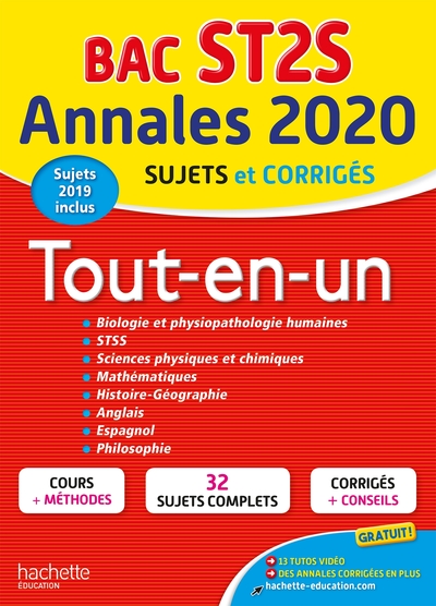 Annales Bac 2020 Tout-En-Un Bac ST2S