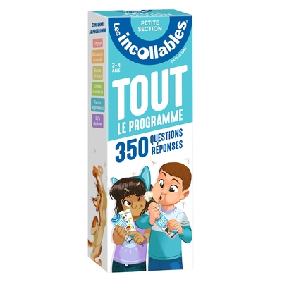 Les incollables - Tout le programme de la petite section - 3/4 ans - 350 questions réponses pour réviser en 2 éventails