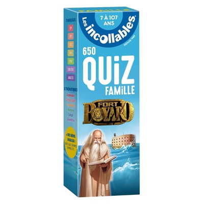 Les incollables - 650 quiz famille Fort Boyard - Pour jouer tous ensemble du CP au niveau adulte