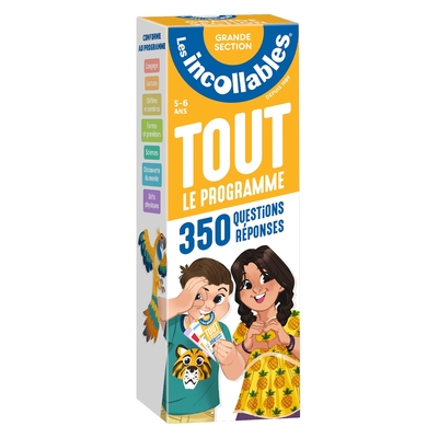 Les incollables - Tout le programme de la grande section - 5/6 ans - 350 question réponses pour réviser en 2 éventails