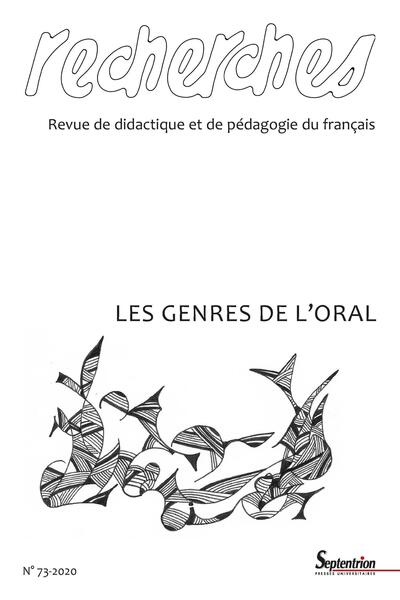 Les genres de l'oral - N° 73-2020