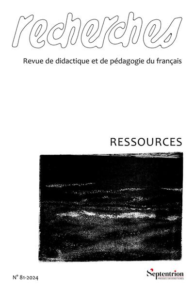Ressources - Recherches, n° 81/ 2e semestre 2024