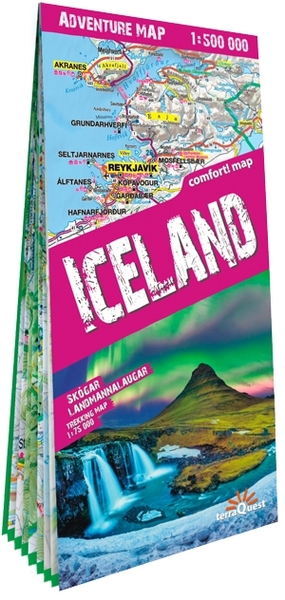 Islande 1/500.000 (carte grand format laminée d'aventure tQ) - Anglais