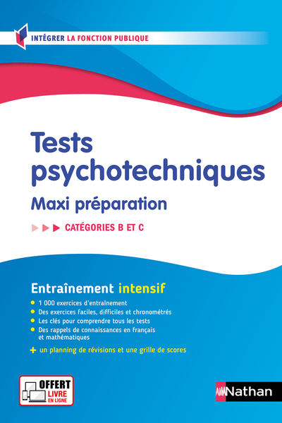 Tests psychotechniques - Maxi préparation - Concours de catégories B et C - N° 55