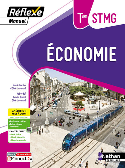 Manuel Réflexe - Economie Tle STMG BAC STMG - 2024 - Manuel - élève - + iManuel