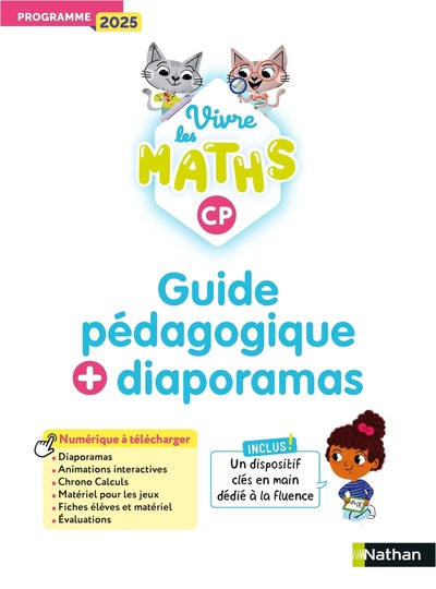 Vivre les maths - CP - Guide pédagogique + Diaporamas - Programme 2025