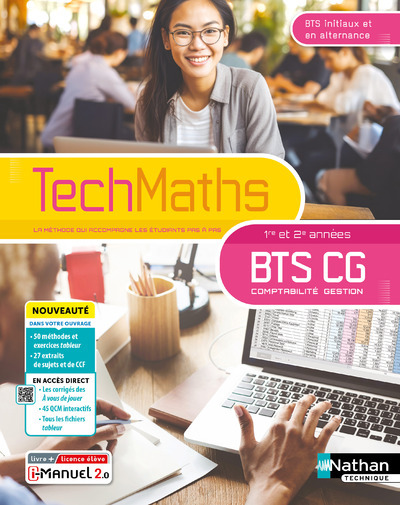 TechMaths - Maths BTS CG 1ère et 2ème années - 2024 - Manuel - élève - + iManuel