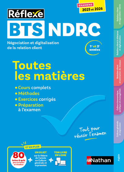 Toutes les matières BTS NDRC - Réflexe N° 8 - 2025-2026