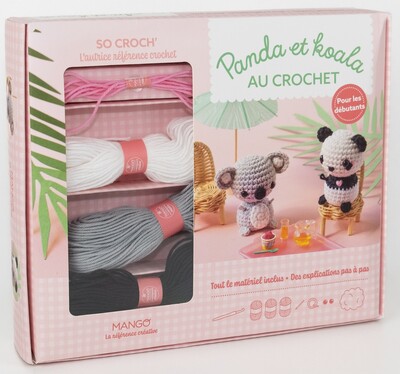 Panda et koala au crochet - Coffret - Tout le matériel inclus