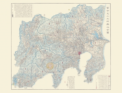 Carte - Carte des environs de Tōkyō et du mont Fuji