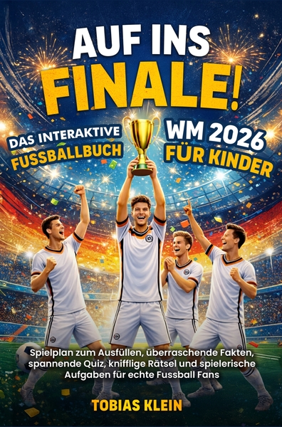 Auf ins Finale! - Das interaktive WM 2026 Fußballbuch für Kinder - Spielplan zum Ausfüllen, überraschende Fakten, spannende Quiz, knifflige Rätsel und...