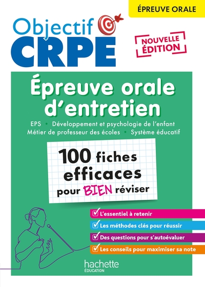 Objectif CRPE 2026 - Épreuve orale d'entretien - 100 fiches pour bien réviser - épreuve orale