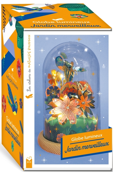 Les ateliers de Mathilde Bourgon - globe lumineux Oiseau merveilleux - coffret avec accessoires