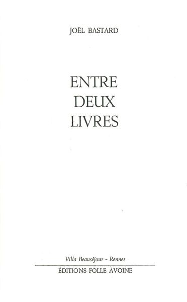 Entre deux livres