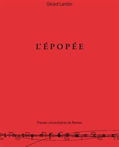 EPOPEE GENESE D UN GENRE LITTERAIRE EN GRECE