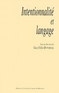 INTENTIONALITE ET LANGAGE