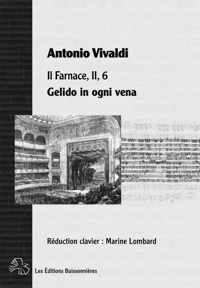 Gelido in ogni vena (Farnace), air d'opéra d'Antonio Vivaldi, partitions chant et clavier