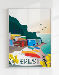 Affiche - Le Petit Port de Maison-Blanche, Brest