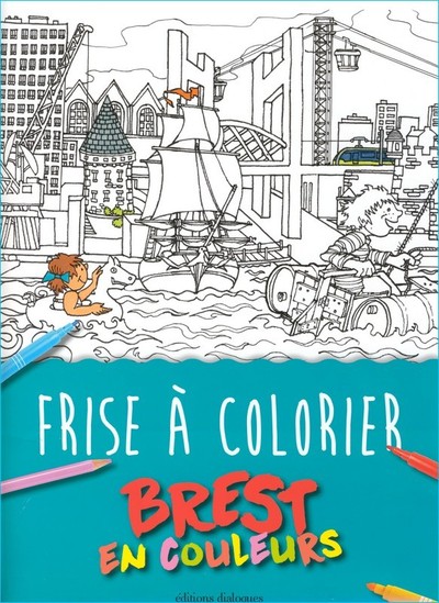 FRISE A COLORIER BREST EN COULEURS