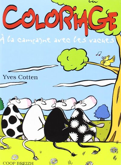 A la campagne avec les vaches - Coloriages