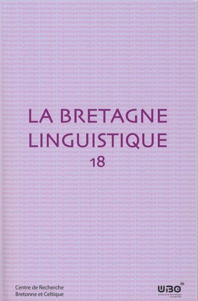 LA BRETAGNE LINGUISTIQUE TOME 18