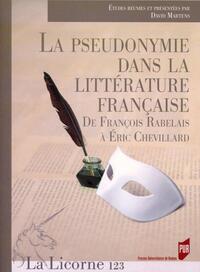 La pseudonymie dans la littérature française