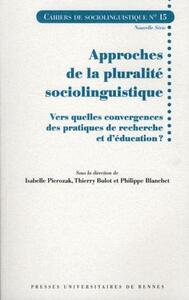 APPROCHES DE LA PLURALITE SOCIOLINGUISTIQUE