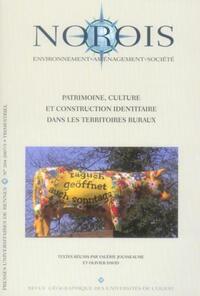 PATRIMOINE CULTURE ET CONSTRUCTION IDENTITAIRE DANS LES TERRITOIRES RURAUX