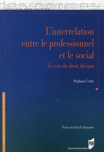 INTERRELATION ENTRE LE PROFESSIONNEL ET LE SOCIAL