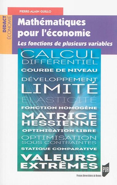 MATHEMATIQUES POUR L ECONOMIE