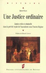 JUSTICE ORDINAIRE