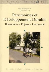 PATRIMOINES ET DEVELOPPEMENT DURABLE