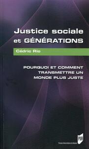 JUSTICE SOCIALE ET GENERATIONS