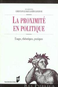 PROXIMITE EN POLITIQUE