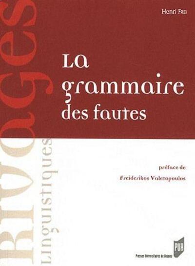 GRAMMAIRE DES FAUTES