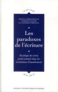 PARADOXES DE L ECRITURE