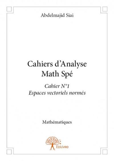 Image de Cahiers d'analyse math spé