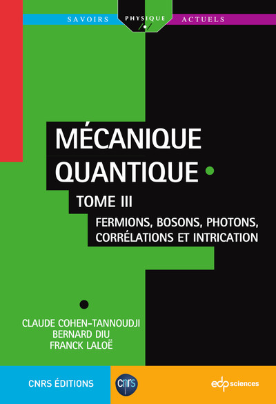 Image de Mécanique quantique - Tome III