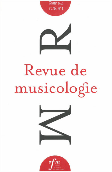 Picture of Revue de musicologie tome 102, n° 1 (2016)