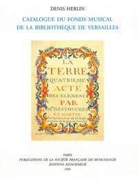 Image de Catalogue du fonds musical de la bibliothèque de Versailles
