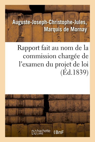 Picture of Rapport fait au nom de la commission chargée de l'examen du projet de loi relatif à l'organisation
