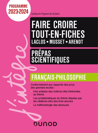 Image de Faire croire Thème Français-philosophie -Tout-en-fiches - Prépas scientifiques - Programme 2023-2024