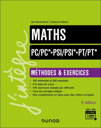 Image de Maths Méthodes et Exercices PC/PC*-PSI/PSI*-PT/PT* - 5e éd.