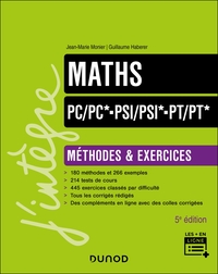 Image de Maths Méthodes et Exercices PC/PC*-PSI/PSI*-PT/PT* - 5e éd.